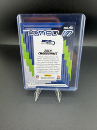 2025 Panini Score Football Zone Memorabilia Zach Charbonnet Seattle Seahawks - back