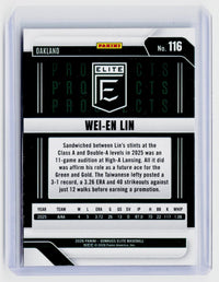 2026 Panini Donruss Elite Prospects #116 Wei-En Lin Oakland Athletics - back