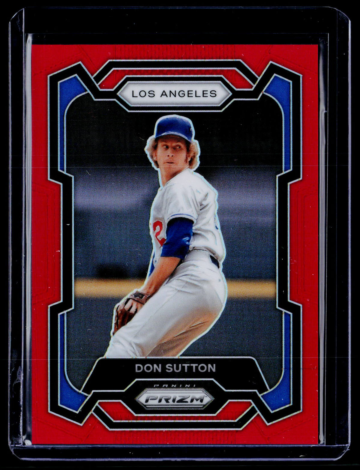 2024 Panini Prizm Baseball Don Sutton Red Prizm #56 051/299 - front
