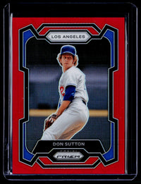 2024 Panini Prizm Baseball Don Sutton Red Prizm #56 051/299 - front