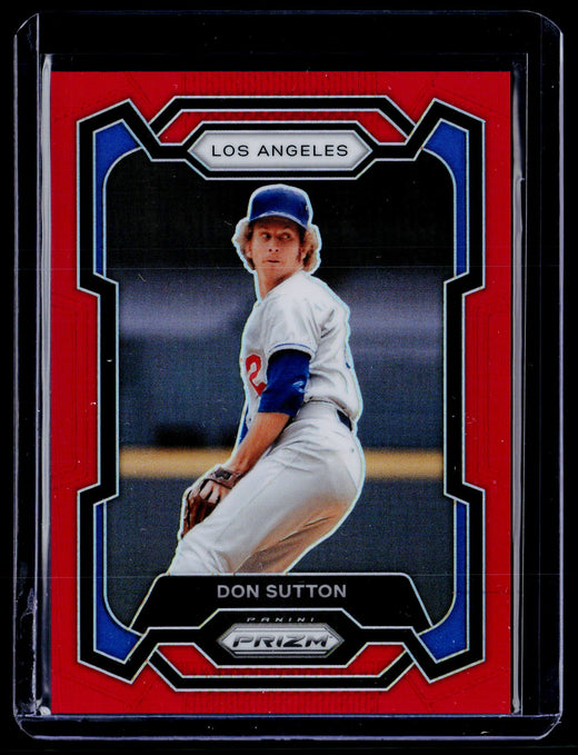2024 Panini Prizm Baseball Don Sutton Red Prizm #56 051/299 - front