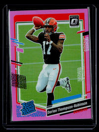 2023 Panini Donruss Optic Rated Rookie Pink Holo Dorian Thompson-Robinson #225 - front