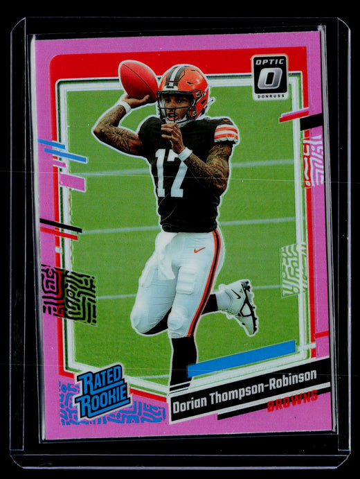 2023 Panini Donruss Optic Rated Rookie Pink Holo Dorian Thompson-Robinson #225 - front