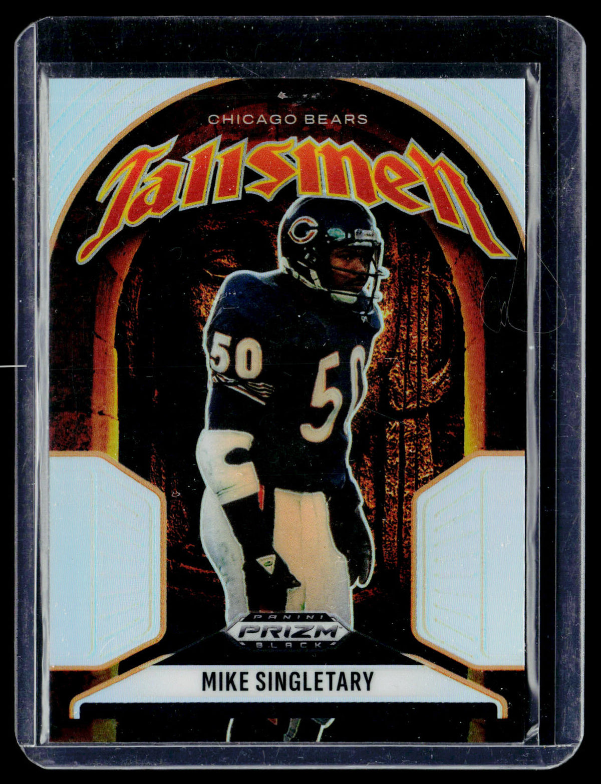 2025 Panini Prizm Black Football Mike Singletary #12 Chicago Bears - front