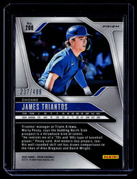 2025 Panini Prizm Baseball James Triantos Pulsar Prizms #200 /499 - back