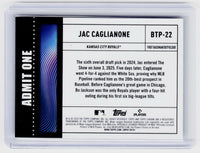2026 Topps Chrome Big Ticket Player Jac Caglianone RC #BTP-22 Kansas City Royals - back
