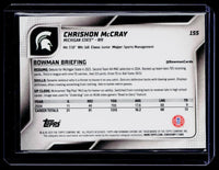 2025 Topps Bowman Chrome University Chrishon McCray #155 1st Bowman Aqua Mini-Diamond /150 - back