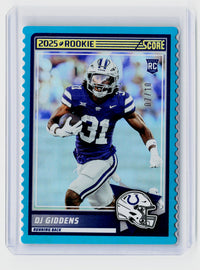 2025 Panini Score Football Rookie DJ Giddens #95 Die-Cut 07/10 Colts - front