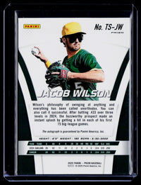 2025 Panini Prizm Baseball Throwback Signatures Jacob Wilson Autograph #TS-JW - back