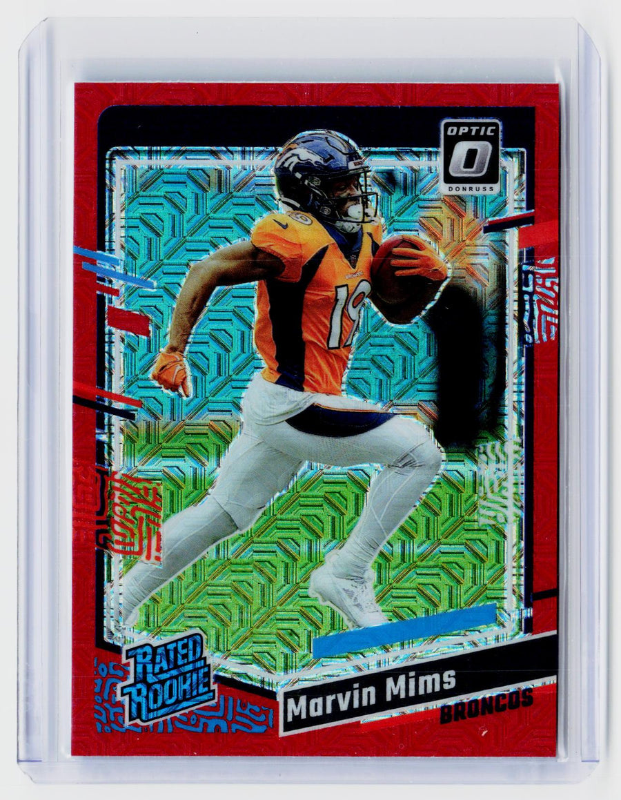 2023 Panini Donruss Optic Football Marvin Mims Jr. Rated Rookie #231 Denver Broncos - front