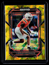 2023 Panini Prizm Draft Picks Tyrique Stevenson Yellow Prizm Rookie #195 - front