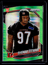 2025 Panini Prizm Football Shemar Stewart Rookie #344 Neon Green Pulsar - front