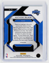 2023-24 Panini Prizm Emergent Green Prizm Anthony Black #3 Rookie Card - back