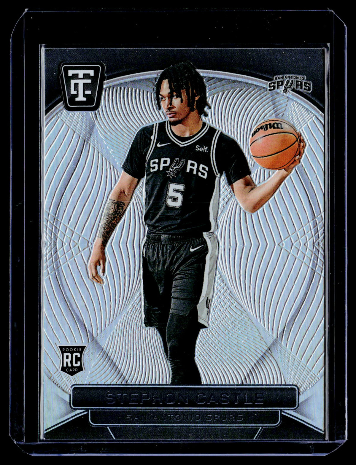 2024-25 Panini Totally Certified Stephon Castle Rookie Card #167 San Antonio Spurs - front
