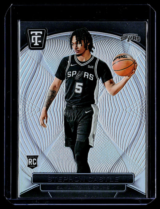 2024-25 Panini Totally Certified Stephon Castle Rookie Card #167 San Antonio Spurs - front