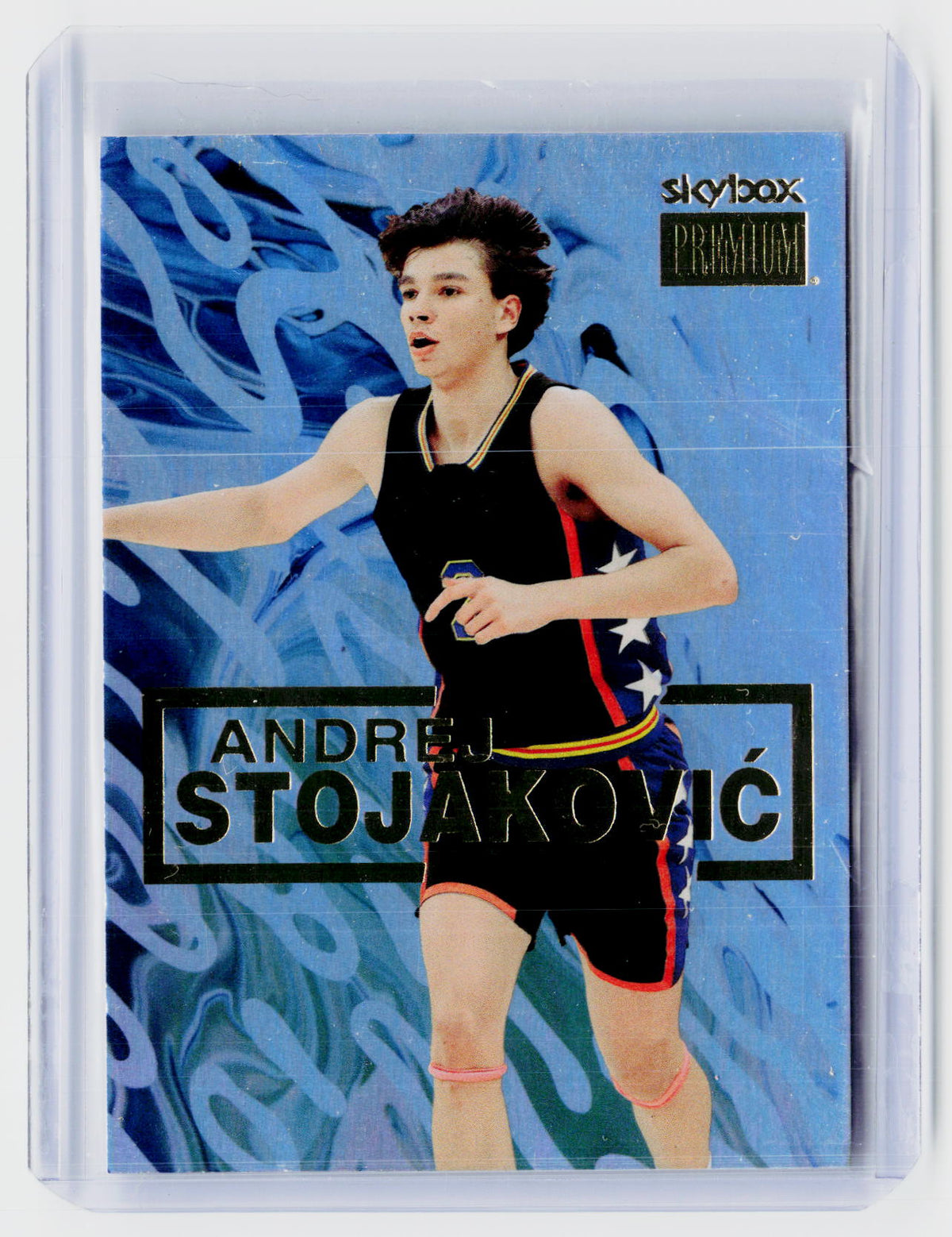 2023 Skybox Premium Metal Universe Champions Andrej Stojakovic S-16 - front