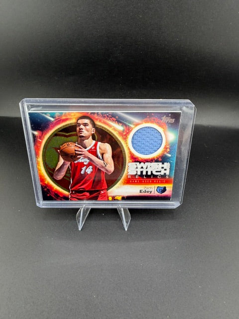 2025 Topps Swish and Stitch Relics Zach Edey SST-ZE - front