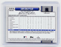2026 Topps Series 1 Cam Schlittler RC #111 New York Yankees - back