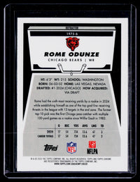 2025 Topps Chrome Football 1975 Topps Football Refractor Rome Odunze #6 Chicago Bears RC - back