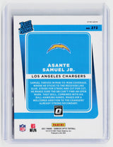 2021 Panini Donruss Optic Asante Samuel Jr. Rated Rookie Blue Hyper Prizm #272 - back