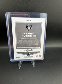 2021 Panini Donruss Threads Henry Ruggs III DT6 Memorabilia Card - back