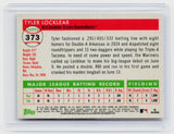 2025 Topps Chrome Tyler Locklear RC #373 X-Fractor Autographed Arizona Diamondbacks - back