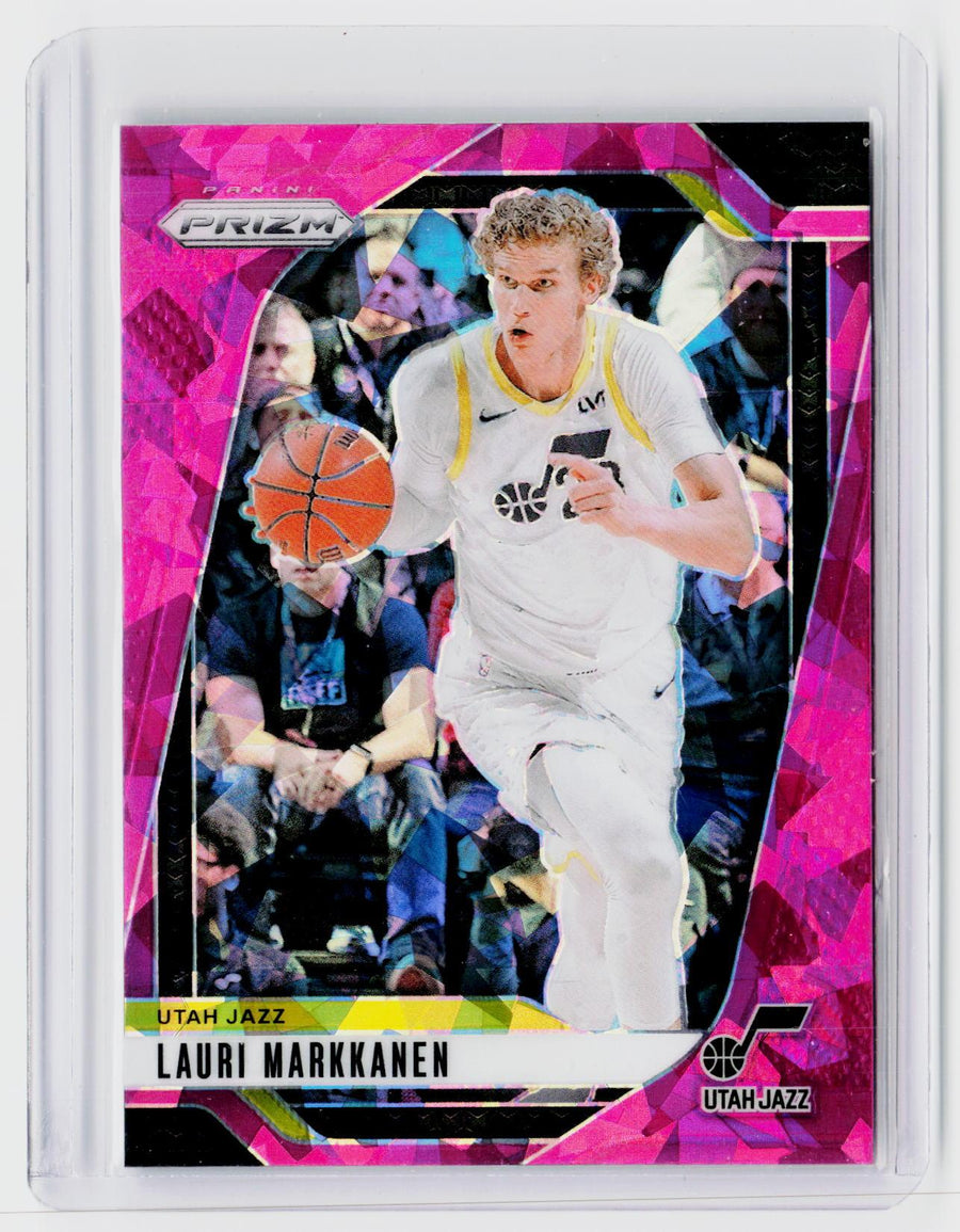 2024-25 Panini Prizm Basketball Lauri Markkanen #186 Pink Ice Prizm Utah Jazz - front