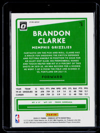 2020-21 Panini Donruss Optic Basketball Brandon Clarke #5 Memphis Grizzlies - back