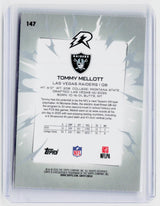 2025 Topps Rookies Tommy Mellott RC #147 Las Vegas Raiders - back