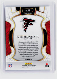 2025 Panini Select Football White sparkle Michael Penix Jr. #46 Atlanta Falcons - back