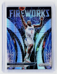 2021-22 Panini Prizm Basketball Fireworks Kawhi Leonard #7 Los Angeles Clippers - front