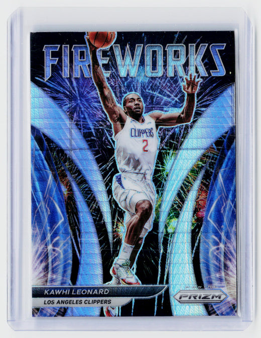 2021-22 Panini Prizm Basketball Fireworks Kawhi Leonard #7 Los Angeles Clippers - front