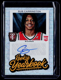 2024-25 Panini Totally Certified Rookie Yearbook Autographs Bub Carrington #RYA-BUB - front