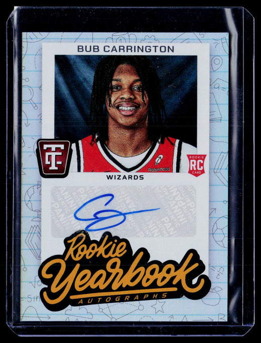 2024-25 Panini Totally Certified Rookie Yearbook Autographs Bub Carrington #RYA-BUB - front