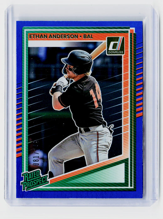 2025 Panini Donruss Baseball Rated Prospect Ethan Anderson #170 Artist Proof /199 - front