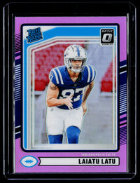 2024 Panini Donruss Optic Rated Rookie Pink Laiatu Latu #311 - front