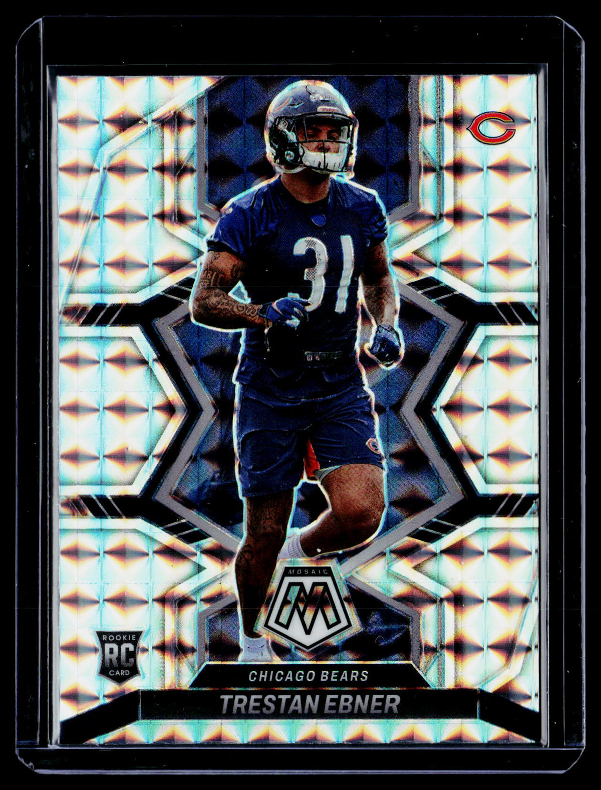 2022 Panini Mosaic Football Trestan Ebner RC #356 Chicago Bears - front