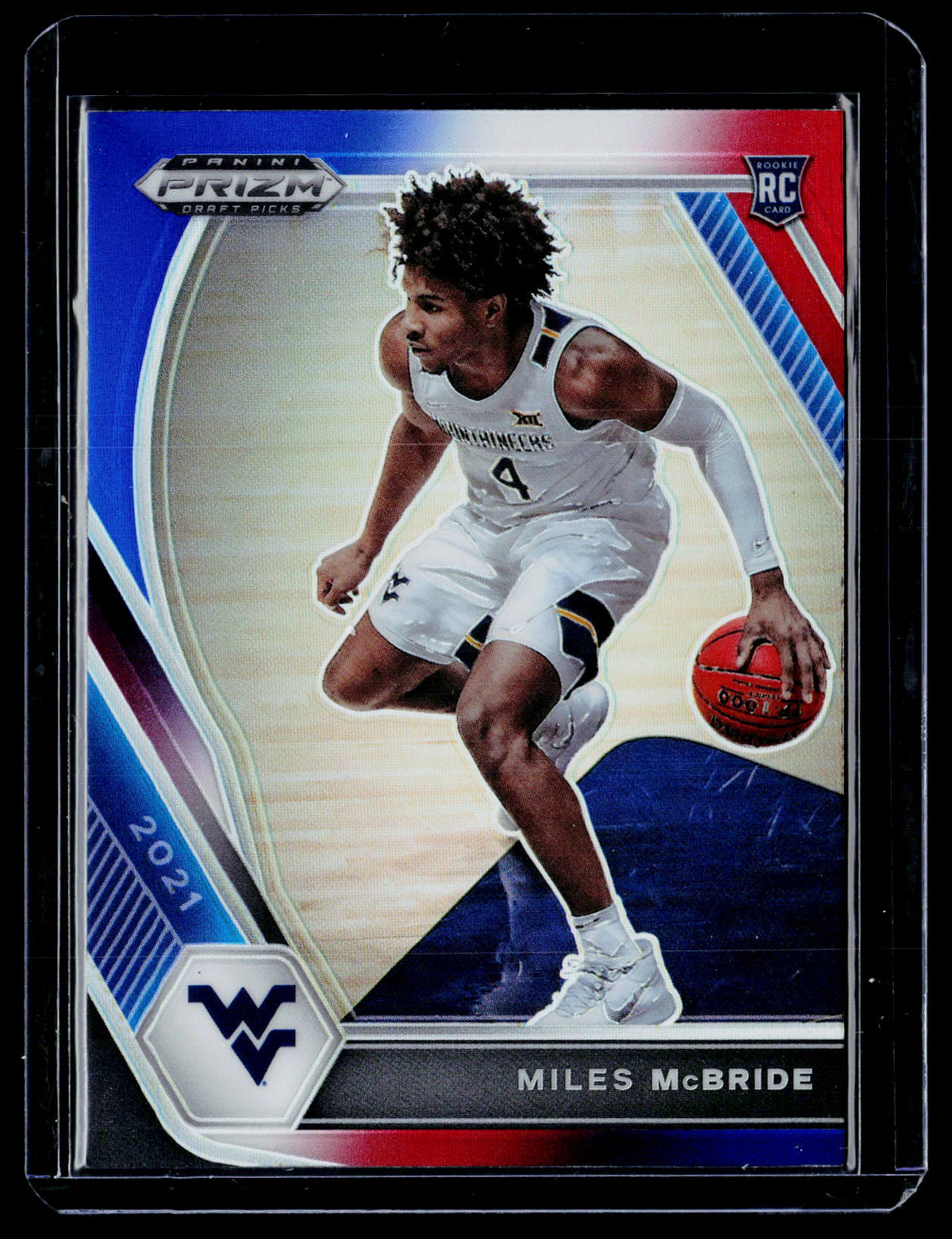 2021 Panini Prizm Draft Picks Miles McBride #32 Red White Blue Prizm Rookie Card - front