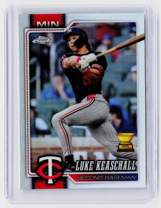 2026 Topps Chrome Refractor #220 Luke Keaschall Minnesota Twins - front