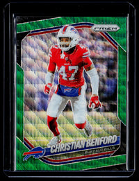 2025 Panini Prizm Football Christian Benford Lazer #262 Buffalo Bills - front