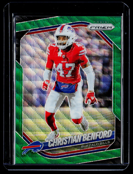 2025 Panini Prizm Football Christian Benford Lazer #262 Buffalo Bills - front