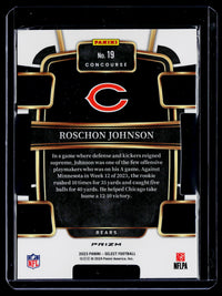 2023 Panini Select Football Roschon Johnson Silver holo Rookie #19 - back