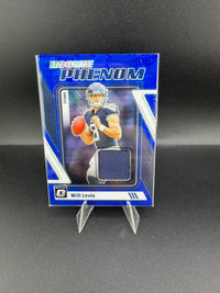 2023 Panini Donruss Optic Rookie Phenom Will Levis RP-WL Blue Hyper Rookie Memorabilia Card - front