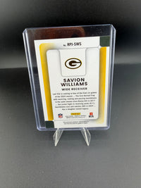 2025 Panini Donruss Rookie Phenom Jerseys Savion Williams RPJ-SWS Rookie Card - back