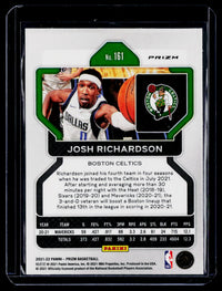 2021-22 Panini Prizm Josh Richardson #161 Boston Celtics - back