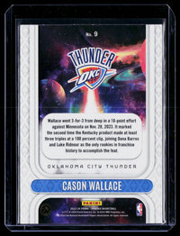 2023-24 Panini Phoenix Basketball Cason Wallace RC #9 Oklahoma City Thunder - back