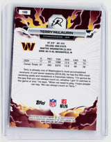 2025 Topps Ripped Football Terry McLaurin #100 Washington Commanders - back