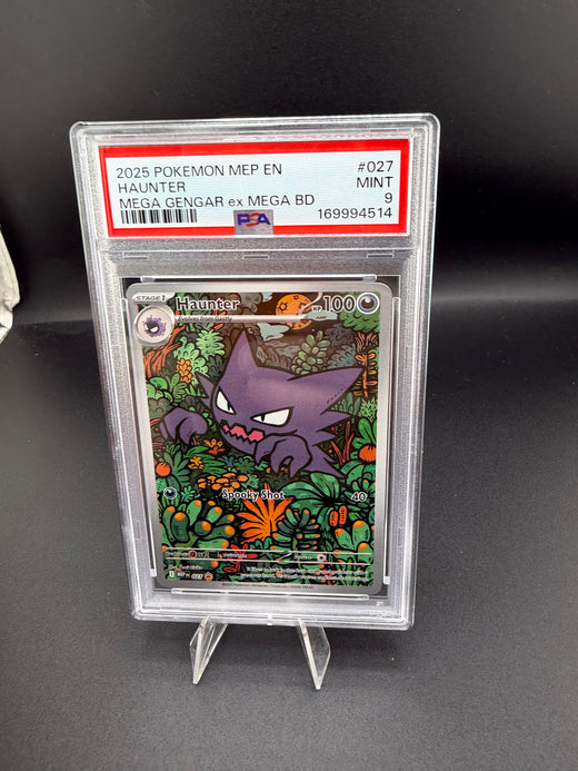 2025 Pokémon Mega Evolution Haunter #027 PSA 9 - front