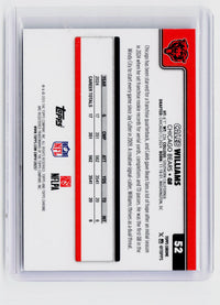 2025 Topps Chrome Caleb Williams #52 Chicago Bears - back