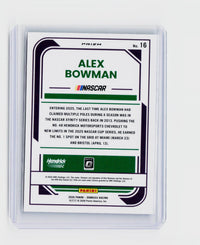 2026 Panini Donruss Racing Prizm Alex Bowman #16 - back